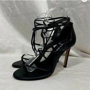 Gianni Bini Barilee Leather Strappy Tie Dress Sandals